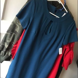 2 dress medium red 4 turquoise